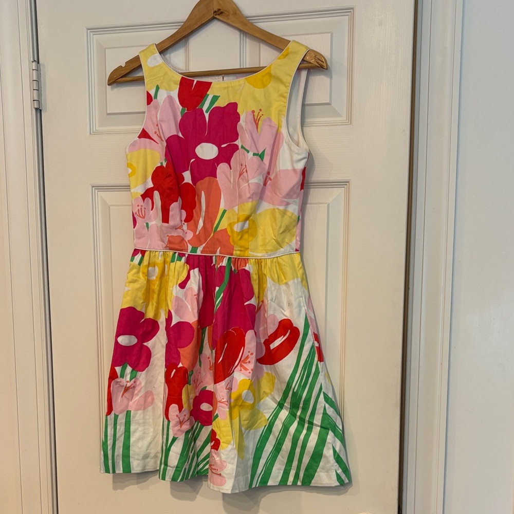 Lilly Pulitzer Sleeveless Floral Cotton Dress in Pink, Red, Yellow & Green